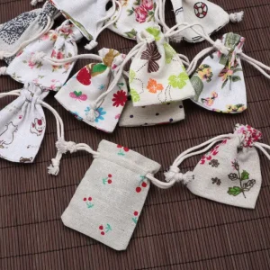 Cotton Muslin Bags Drawstring Bags for Reusable Sachet Teas Craft Spices Jewelry