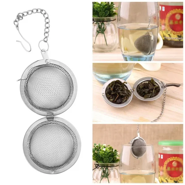 Stainless Steel Sphere Locking Spice Tea Ball Strainer Mesh Infuser tea strainer Filter infusor Mesh Herbal Ball cooking tools