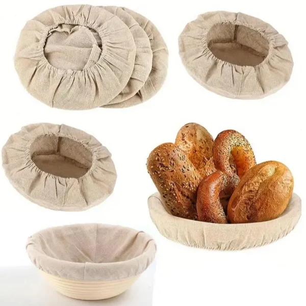 Sourdough Starter Cloth Lid Fermentation Jar Cover Eco-friendly Cloth Lid Covers for 6-8 Inch Jars Bread Basket Liner Sourdough - Image 3